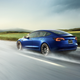 A blue Tesla Model 3.
